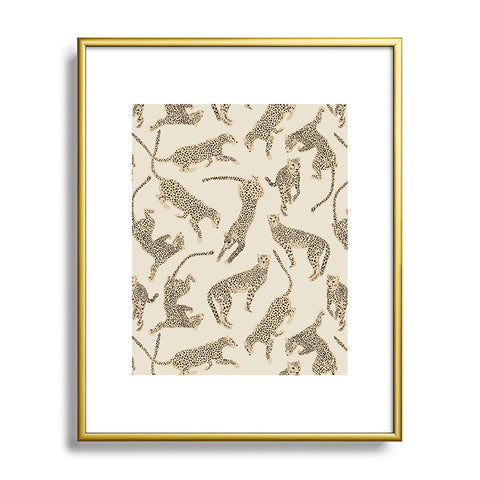 Iveta Abolina Cheetahs Tan Metal Framed Art Print