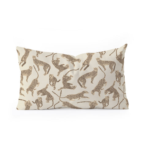 Iveta Abolina Cheetahs Tan Oblong Throw Pillow
