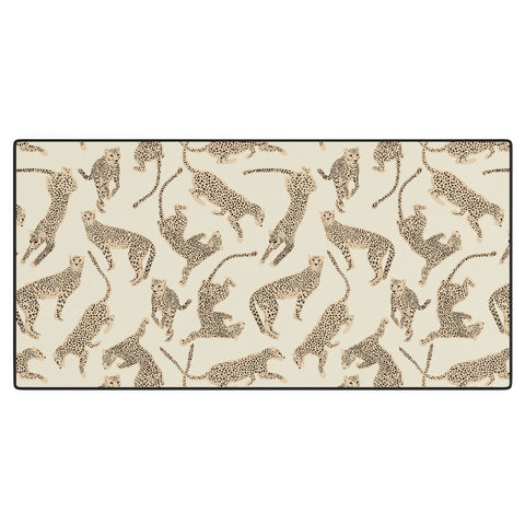 Iveta Abolina Cheetahs Tan Desk Mat