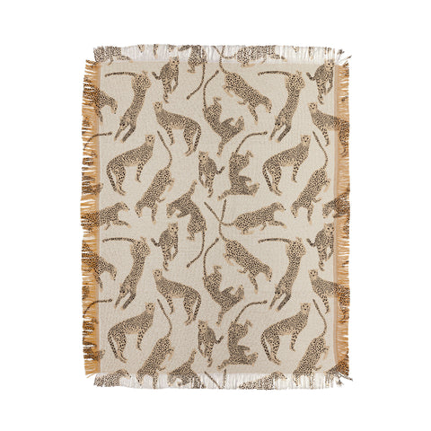 Iveta Abolina Cheetahs Tan Throw Blanket