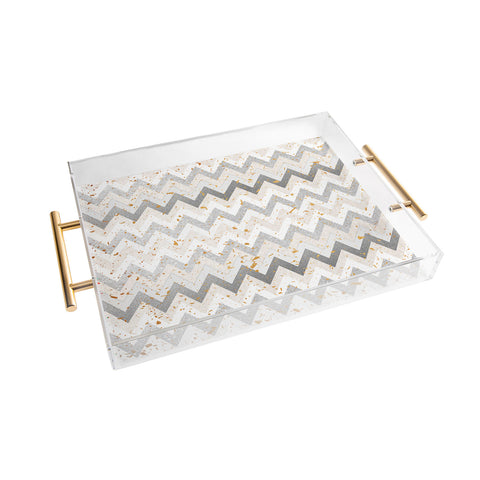 Iveta Abolina Chevron Confetti Acrylic Tray