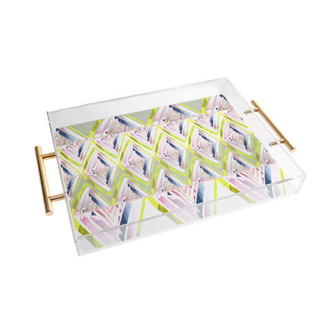 Iveta Abolina Chevron Glitch Acrylic Tray