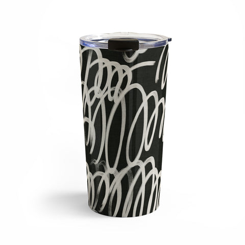 Iveta Abolina Chunky Squiggle Coal Black Travel Mug