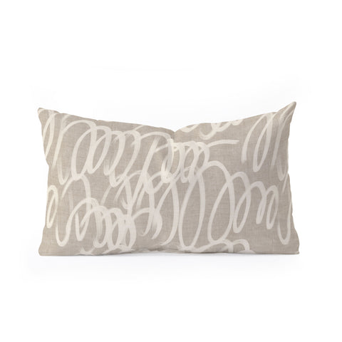 Iveta Abolina Chunky Squiggle Dove Grey Oblong Throw Pillow