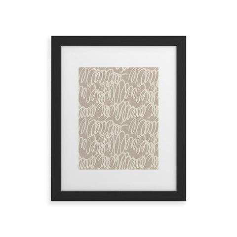 Iveta Abolina Chunky Squiggle Dove Grey Framed Art Print havenly