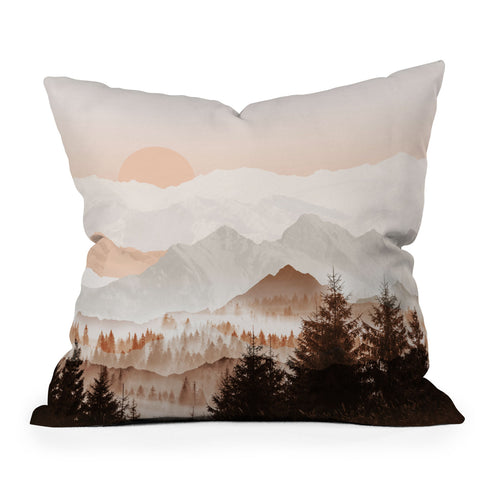 Iveta Abolina Cinnamon Peak Outdoor Throw Pillow