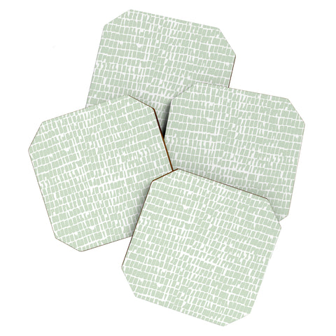 Iveta Abolina Cobbler Square Sage Coaster Set