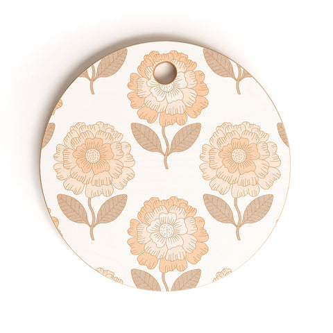 Iveta Abolina Coral Florals Cutting Board Round