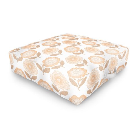 Iveta Abolina Coral Florals Outdoor Floor Cushion