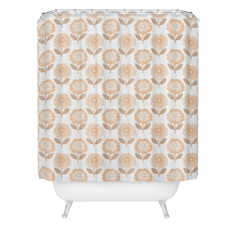 Iveta Abolina Coral Florals Shower Curtain