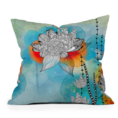 Iveta Abolina Coral Outdoor Throw Pillow