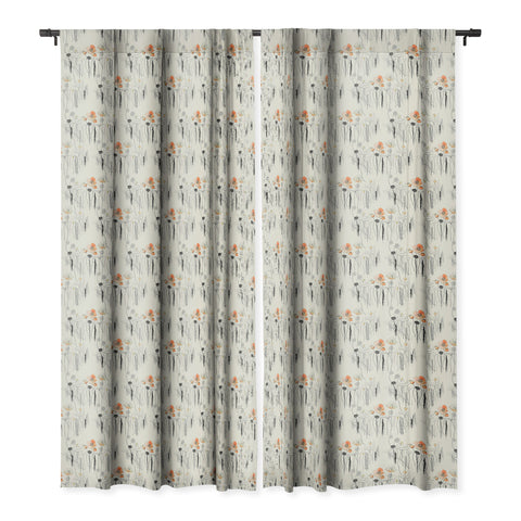 Iveta Abolina Coral Watercress Pond Blackout Window Curtain
