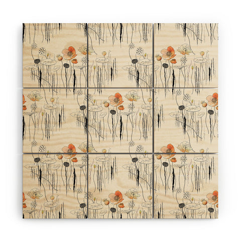 Iveta Abolina Coral Watercress Pond Wood Wall Mural