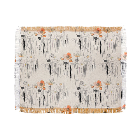 Iveta Abolina Coral Watercress Pond Throw Blanket