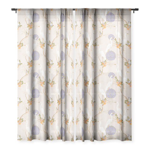 Iveta Abolina Crane Pond Sheer Window Curtain