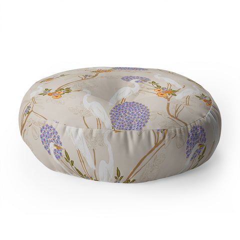 Iveta Abolina Crane Pond Floor Pillow Round