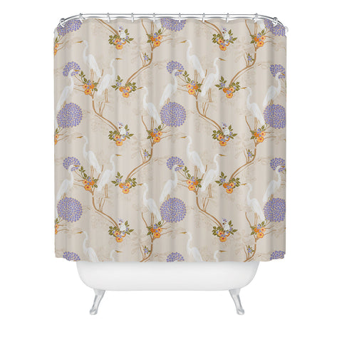 Iveta Abolina Crane Pond Shower Curtain