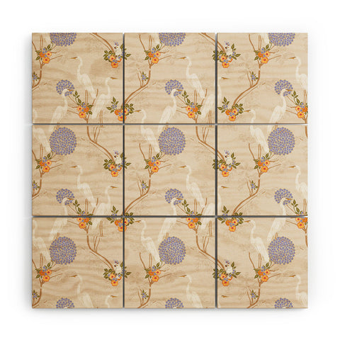 Iveta Abolina Crane Pond Wood Wall Mural