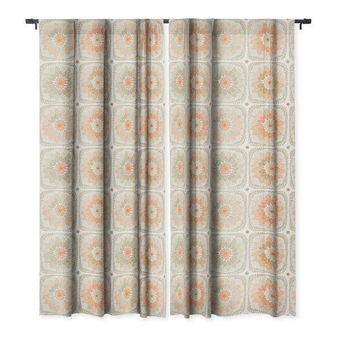 Iveta Abolina Cream Crochet Blackout Window Curtain