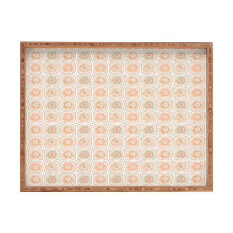 Iveta Abolina Cream Crochet Rectangular Tray