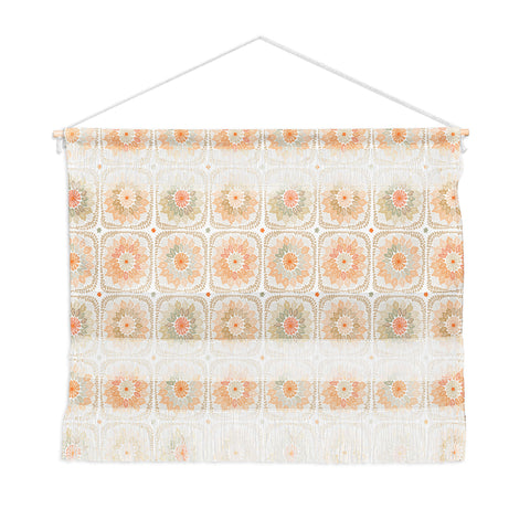 Iveta Abolina Cream Crochet Wall Hanging Landscape