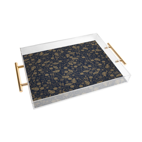 Iveta Abolina Crystalline Water Navy Acrylic Tray