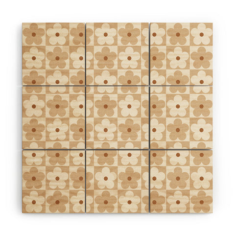 Iveta Abolina Daisy Check Wood Wall Mural