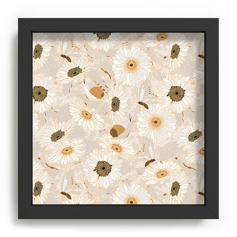 Iveta Abolina Daisy Garden Cream Recessed Framing Square