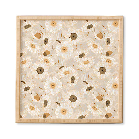 Iveta Abolina Daisy Garden Cream Framed Wall Art