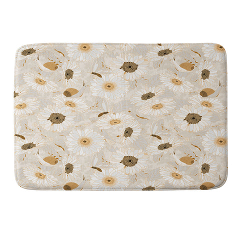 Iveta Abolina Daisy Garden Cream Memory Foam Bath Mat