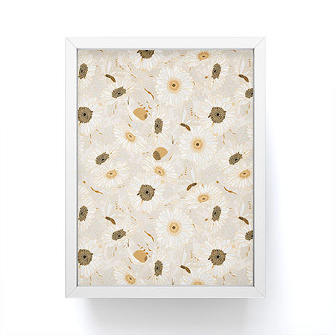 Iveta Abolina Daisy Garden Cream Framed Mini Art Print