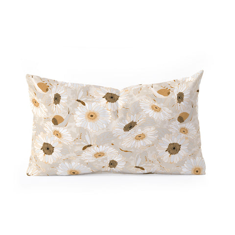 Iveta Abolina Daisy Garden Cream Oblong Throw Pillow