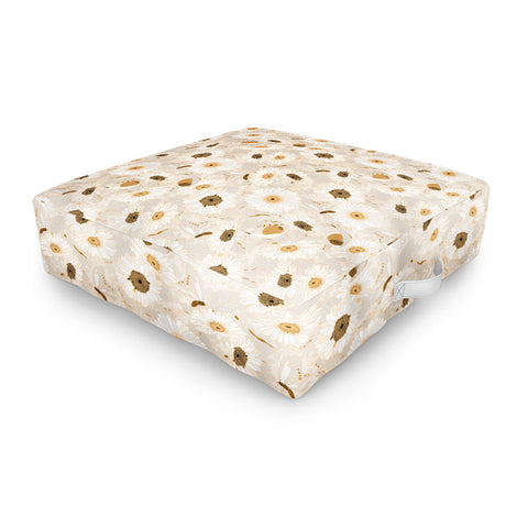 Iveta Abolina Daisy Garden Cream Outdoor Floor Cushion