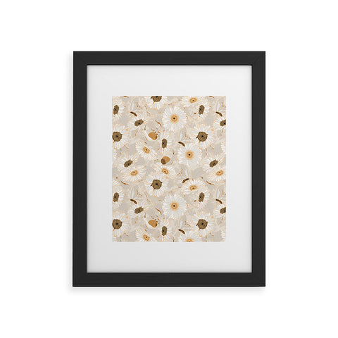 Iveta Abolina Daisy Garden Cream Framed Art Print