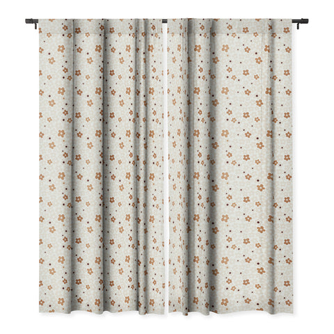 Iveta Abolina Daisy Meadow White Blackout Window Curtain