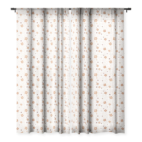 Iveta Abolina Daisy Meadow White Sheer Window Curtain