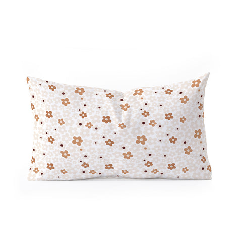 Iveta Abolina Daisy Meadow White Oblong Throw Pillow
