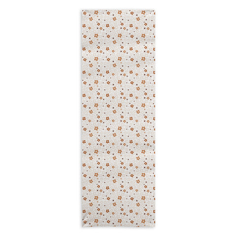 Iveta Abolina Daisy Meadow White Yoga Towel