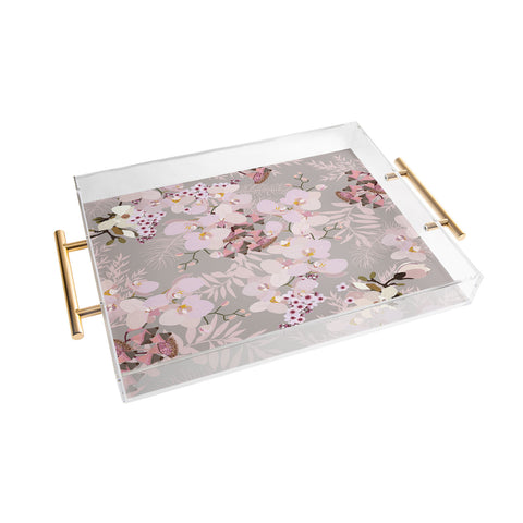 Iveta Abolina Darlene Orchid Acrylic Tray