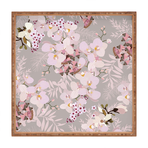 Iveta Abolina Darlene Orchid Square Tray