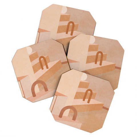 Iveta Abolina Delicious Terracotta Curves I Coaster Set