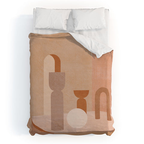 Iveta Abolina Delicious Terracotta Curves II Duvet Cover