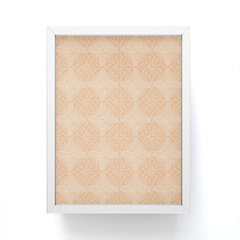 Iveta Abolina Dotted Tile Coral Framed Mini Art Print