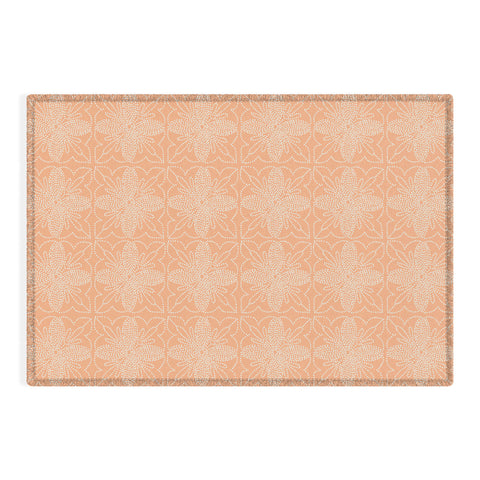 Iveta Abolina Dotted Tile Coral Outdoor Rug