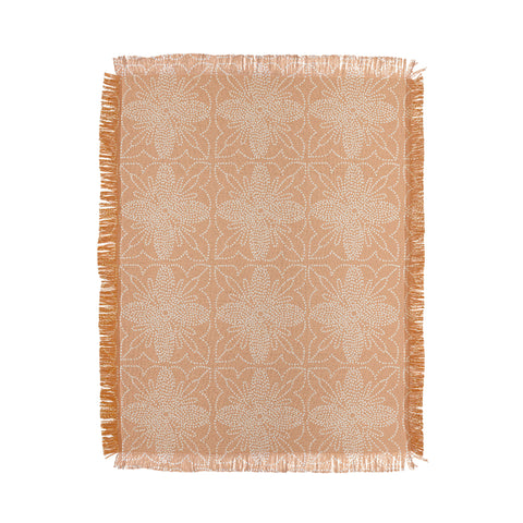 Iveta Abolina Dotted Tile Coral Throw Blanket