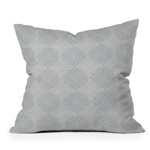 Iveta Abolina Dotted Tile Pale Blue Outdoor Throw Pillow