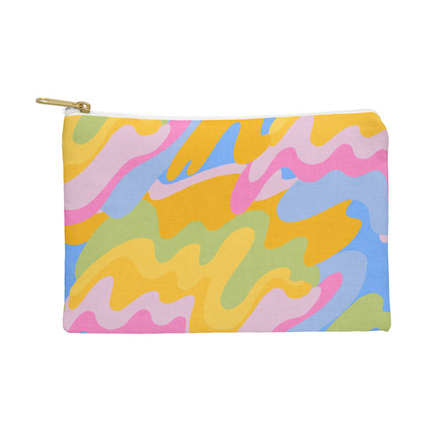 Iveta Abolina Eclectic Waves Azure Blue Pouch