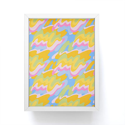 Iveta Abolina Eclectic Waves Azure Blue Framed Mini Art Print