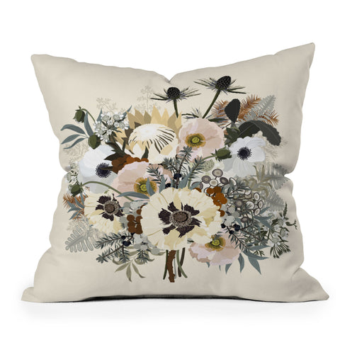 Iveta Abolina Elsa Creme Outdoor Throw Pillow