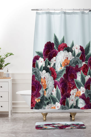 Iveta Abolina English Rose Shower Curtain And Mat